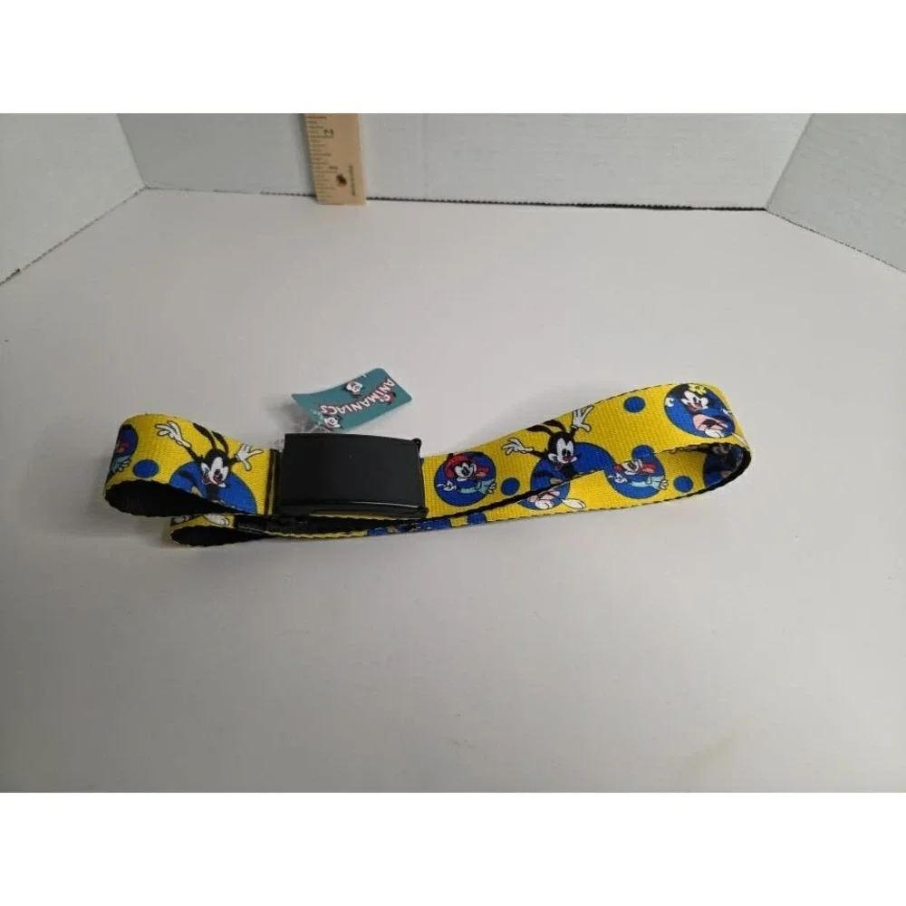 Adjustable Belt, Clamp Buckle, Cut-to-Fit, Animaniacs Yakko Wakko and Dot Poses